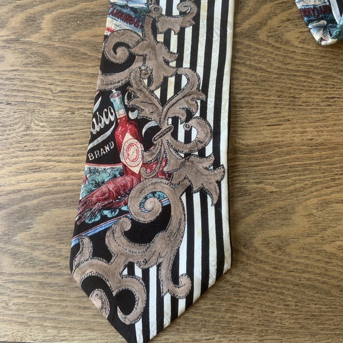 TABASCO Sauce NeckTie Brand Logo USA Unisex Silk Wide Neck Tie Baroque NEW