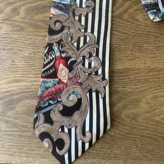 TABASCO Sauce NeckTie Brand Logo USA Unisex Silk Wide Neck Tie Baroque NEW