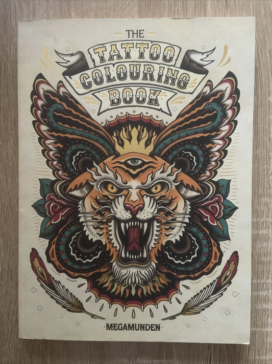 PB BookTHE TATOO COLOURING BOOK by Megamunden Large - 1 Pic coloured