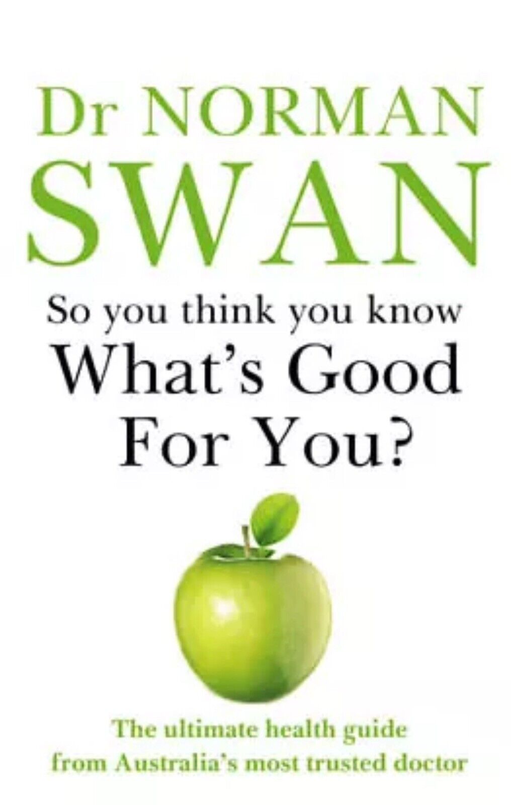 PB So You Think You Know What’s Good For You? Dr Norman Swan 2001 Health Guide