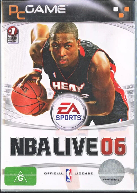PC Game NBA Live 06 EA Sports Vintage 2005 Win XP 2 Disc + Manual Fat Case