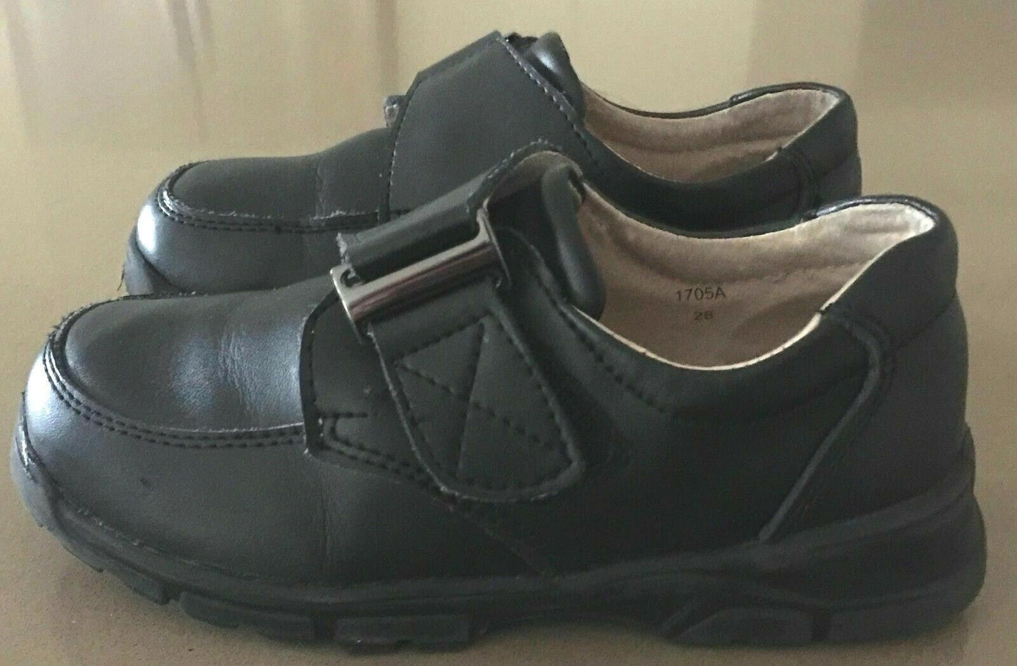 PRIEL Boys Shoes Black Formal Dress Shoes Wedding Communion Size 28 21cm