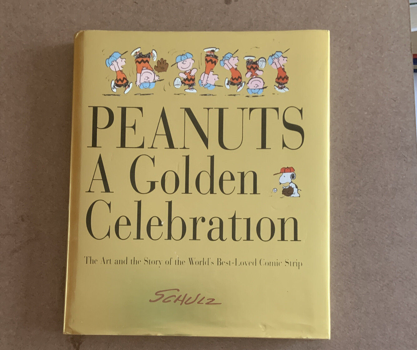 PEANUTS a Golden Celebration Charles M Schulz Table Gold DJ HC 1999 Comic Strip