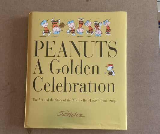 PEANUTS a Golden Celebration Charles M Schulz Table Gold DJ HC 1999 Comic Strip