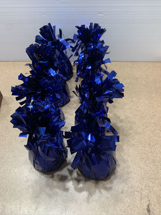 Set 8x FOIL BALLOON WEIGHT Birthday Party Table Decorations 8 X Royal Blue NEW