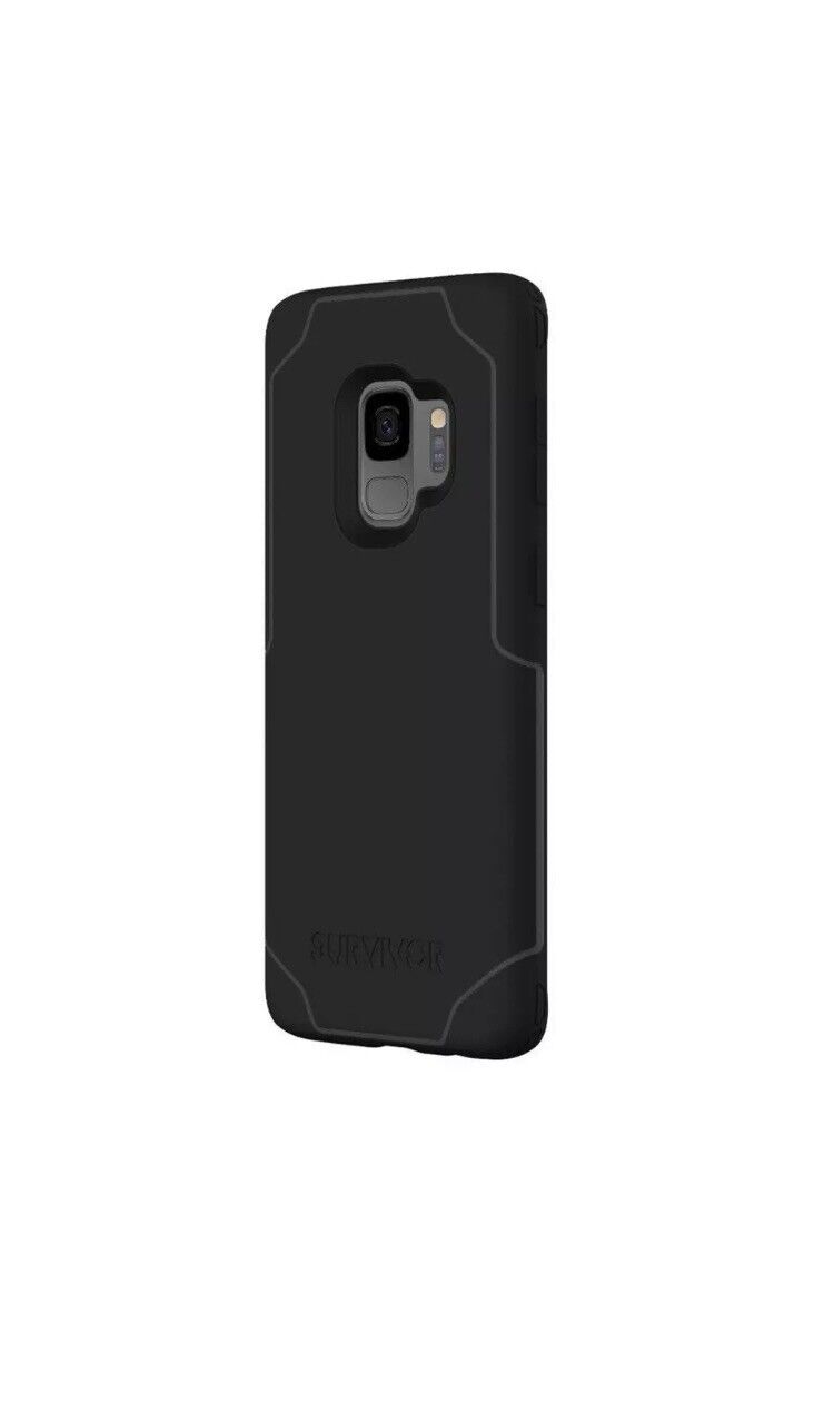 Samsung Galaxy Phone CASE COVER S9 GRIFFIN SURVIVOR Strong Tough Black Grey NEW