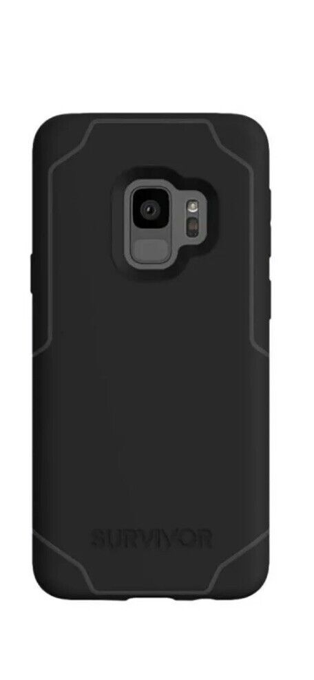 Samsung Galaxy Phone CASE COVER S9 GRIFFIN SURVIVOR Strong Tough Black Grey NEW