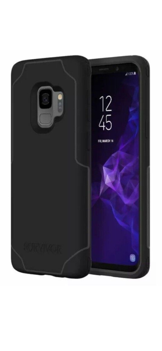 Samsung Galaxy Phone CASE COVER S9 GRIFFIN SURVIVOR Strong Tough Black Grey NEW
