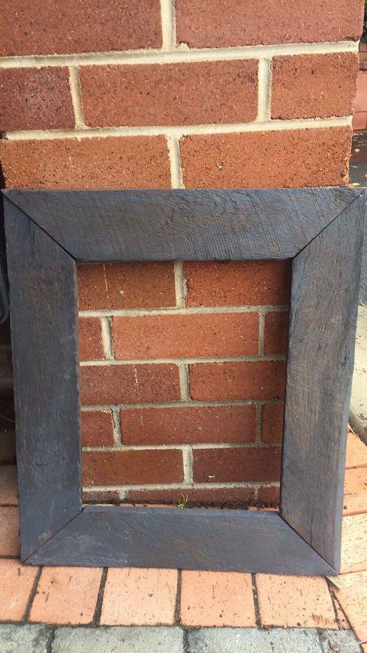 Rustic PICTURE FRAME Grey Painted Reclaimed Timber Paling suit MIRROR 50 x 59cm