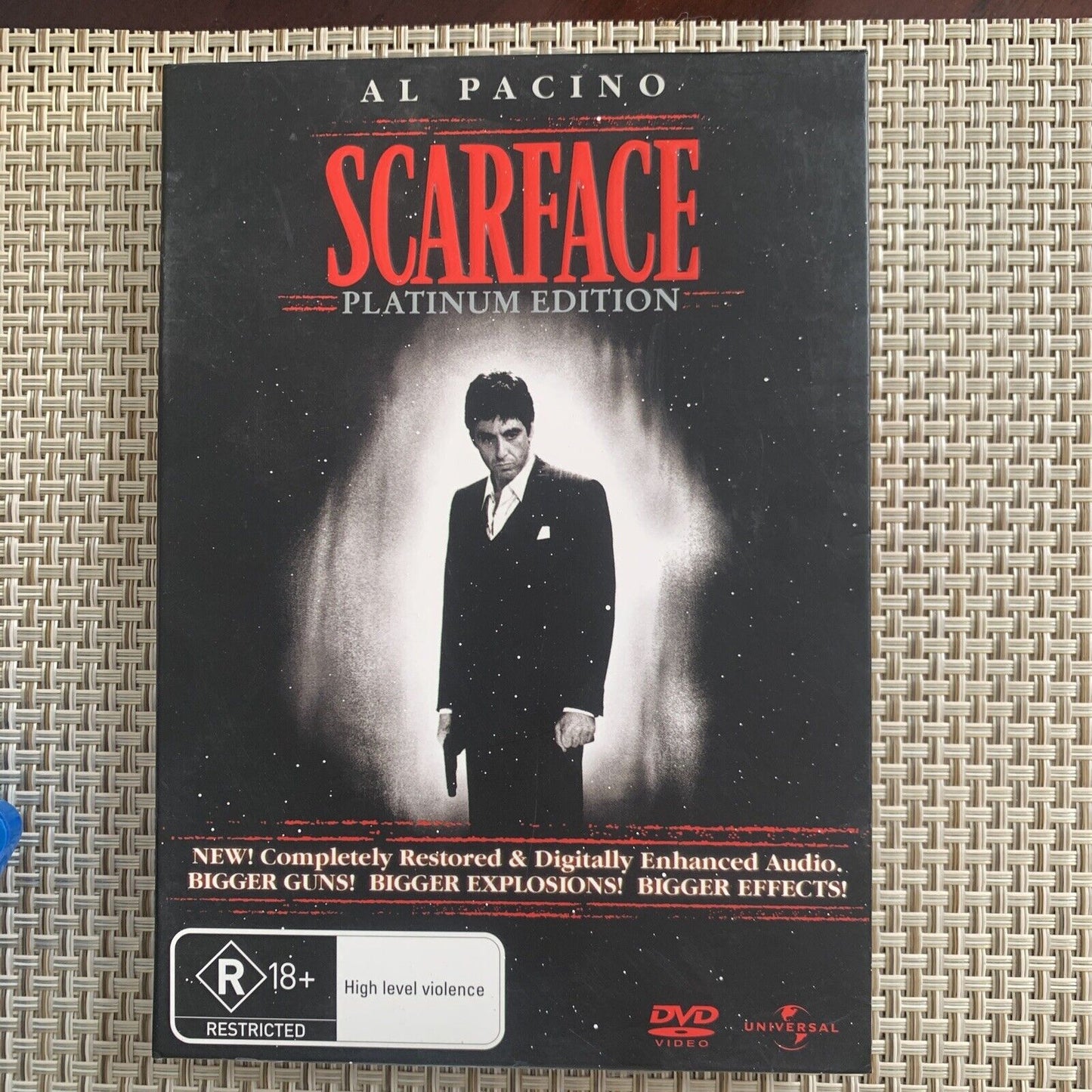 Scarface EMPTY DVD CASE has Bonus Features Disc 2007 Platinum Edition Al Pacino