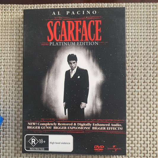 Scarface EMPTY DVD CASE has Bonus Features Disc 2007 Platinum Edition Al Pacino