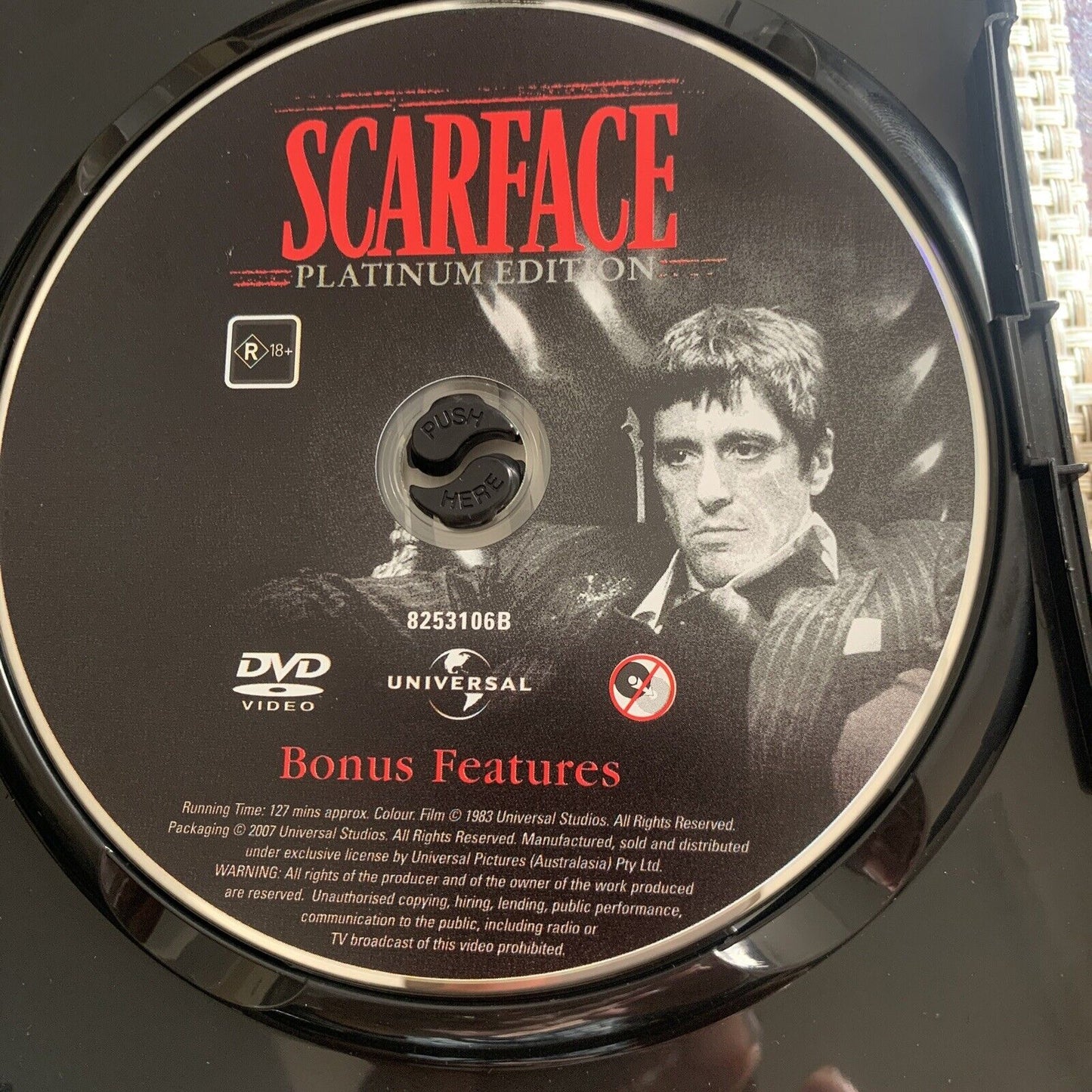 Scarface EMPTY DVD CASE has Bonus Features Disc 2007 Platinum Edition Al Pacino
