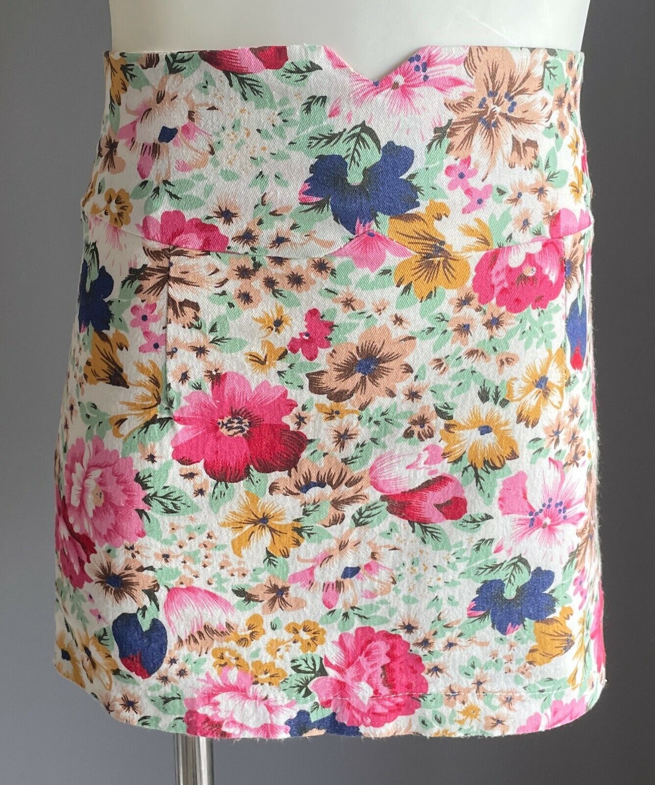STRAIGHT SKIRT Floral Print High Waist Stretch Girls Size 9 10
