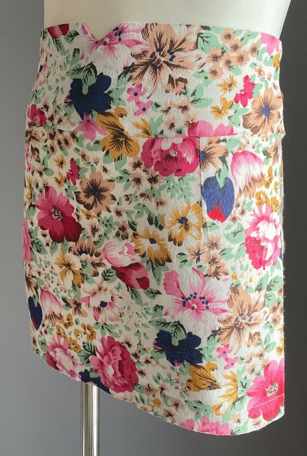 STRAIGHT SKIRT Floral Print High Waist Stretch Girls Size 9 10