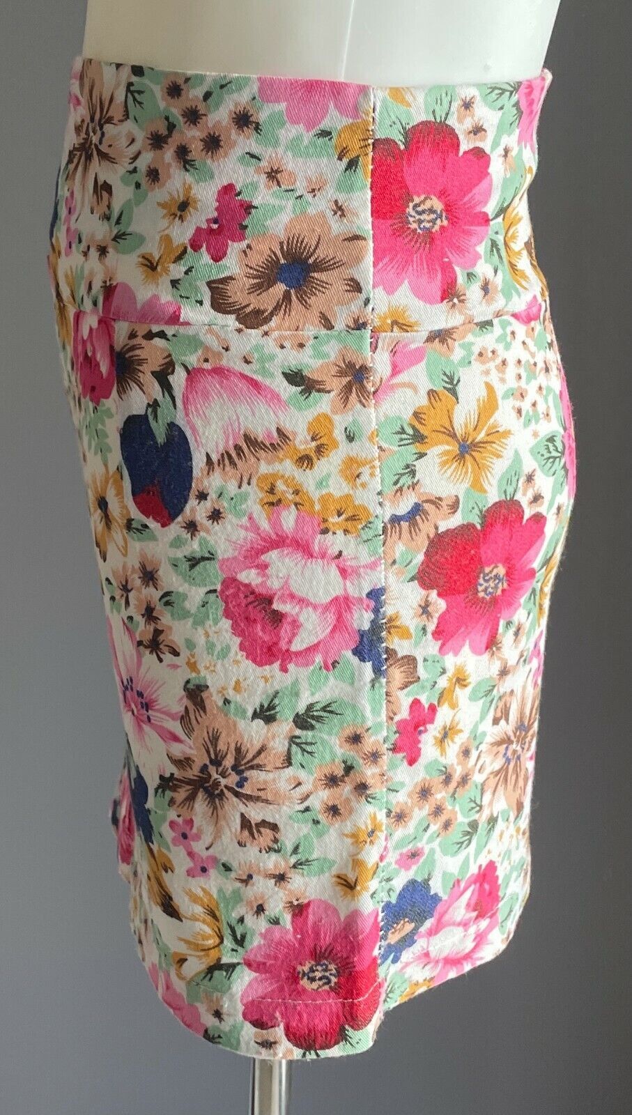 STRAIGHT SKIRT Floral Print High Waist Stretch Girls Size 9 10