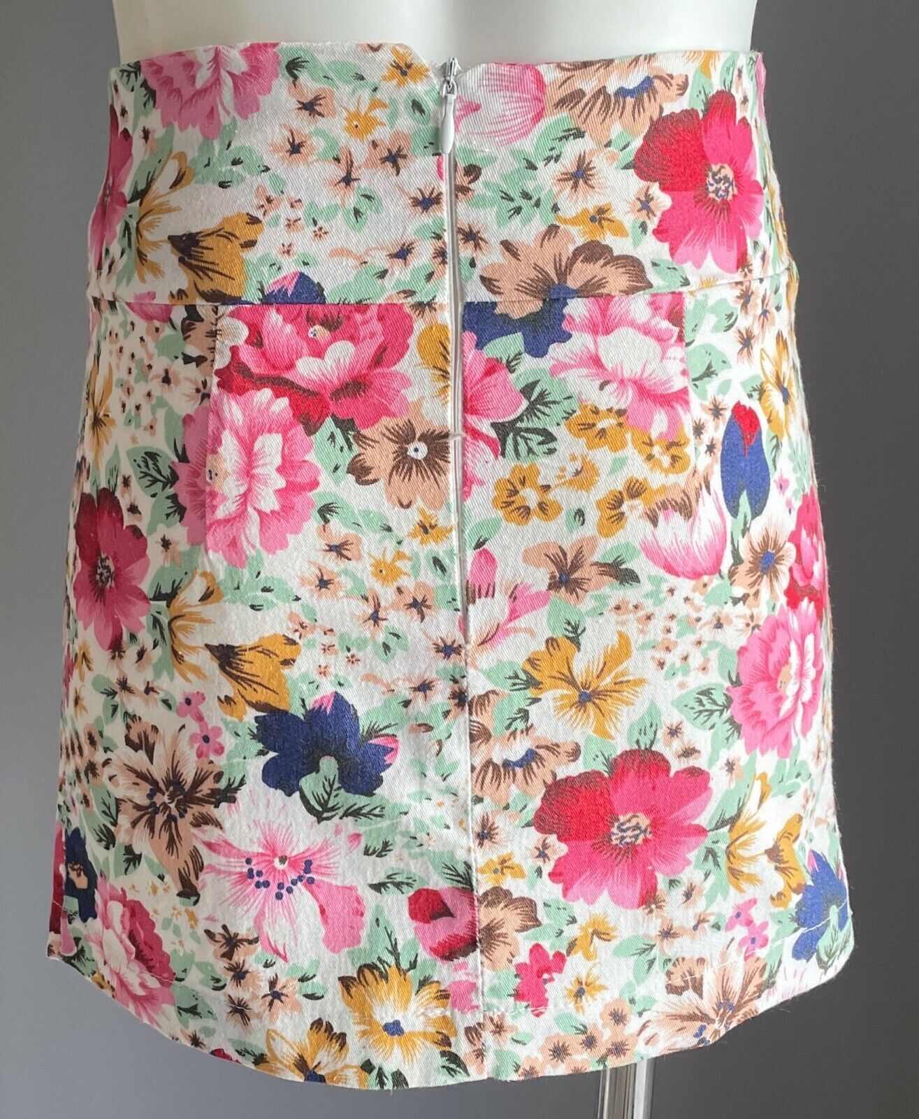STRAIGHT SKIRT Floral Print High Waist Stretch Girls Size 9 10