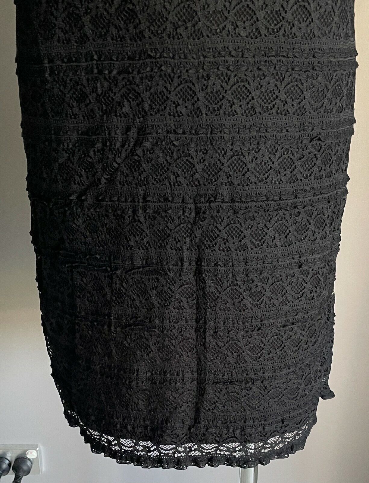 Teen Girl GIRL XPRESS Lace Dress Black Stretch 3/4 Sleeve Sz 18 Ladies 12 NEW