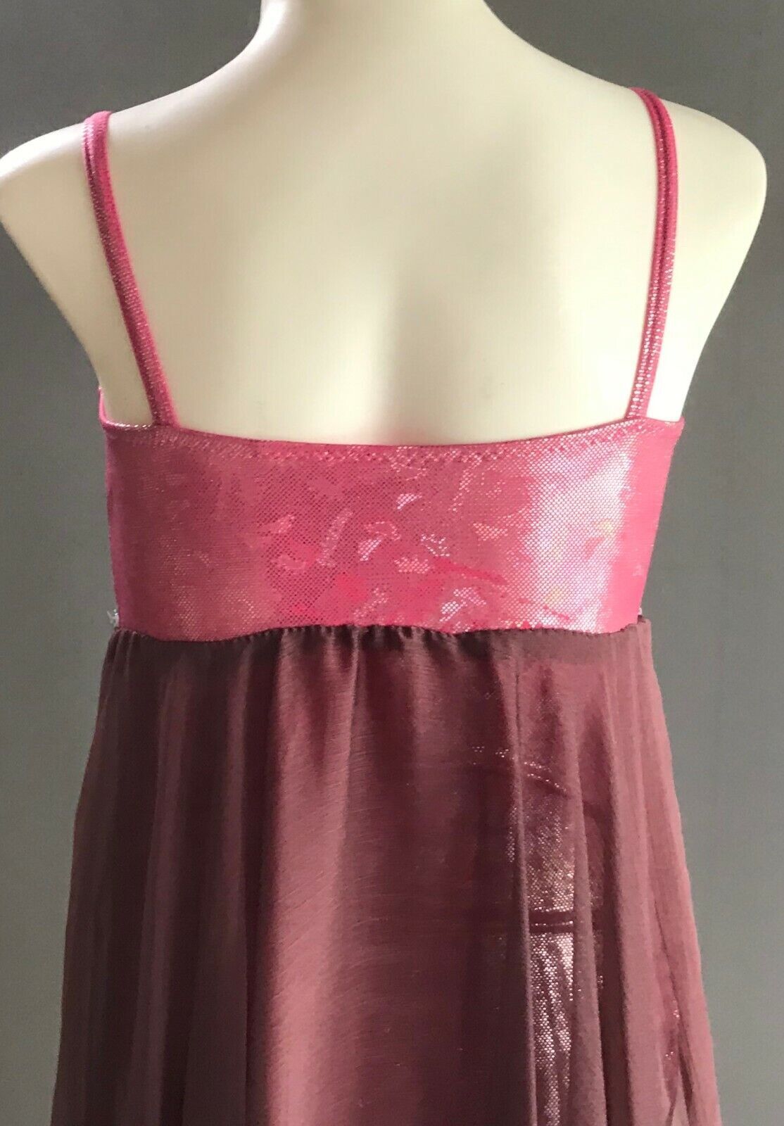 Teen Girl CREMONINI Dance Dress Pink & Grape Colour Inbuilt Bodysuit Stage 14