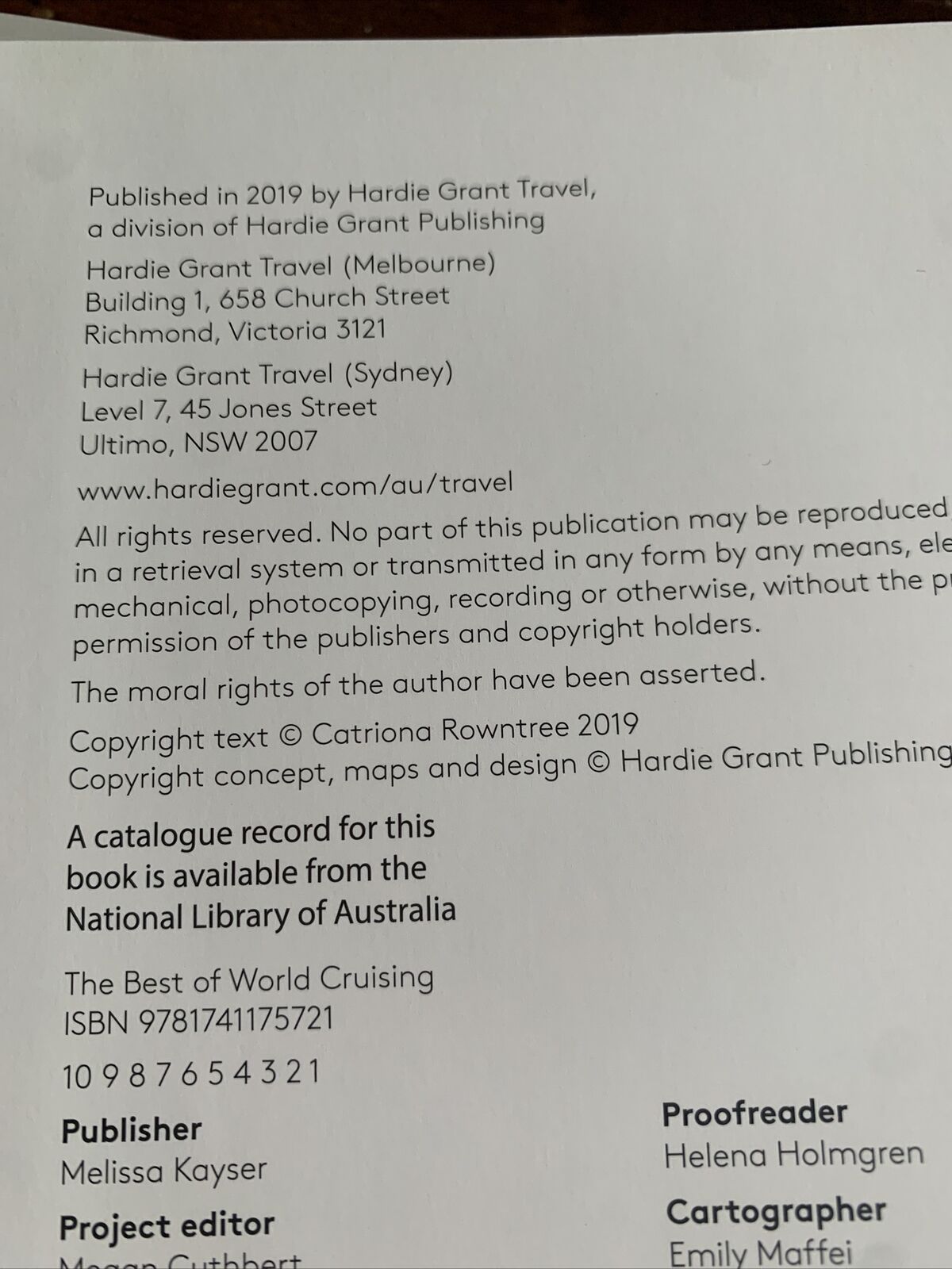 The Best of World Cruising Catriona Rowntree Cruise Guide Travel Book 258pg 2019