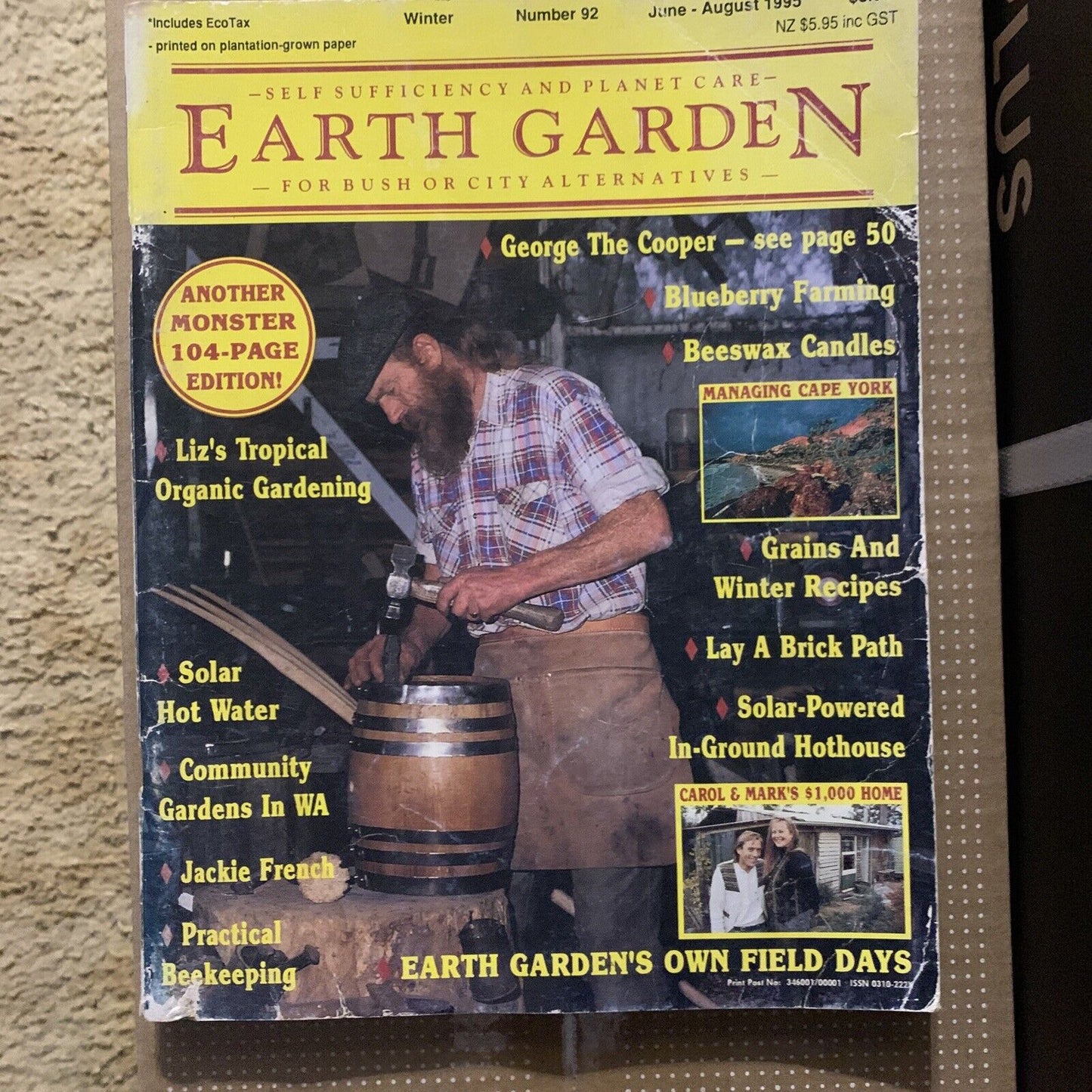 The EARTH Garden Magazine No 92 June August 1995 Handbook 104 Page Edition