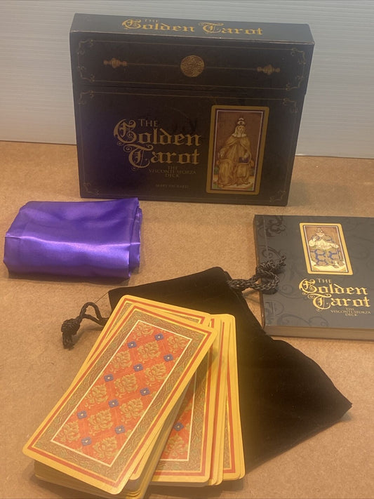 THE GOLDEN TAROT Kit Boxed Set by Mary Packard Cards Book Set 2019 Open NEW