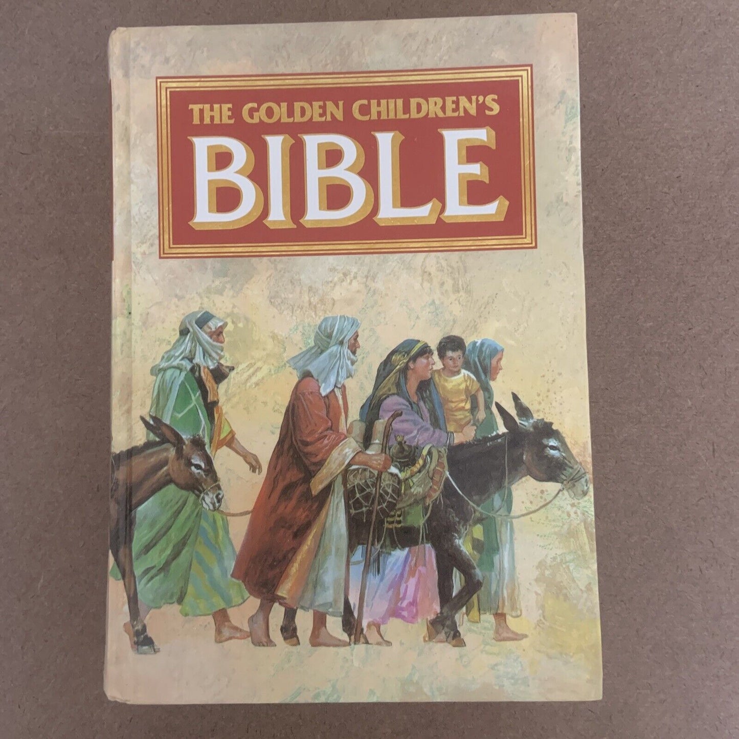 Vintage 1993 THE GOLDEN CHILDREN'S BIBLE Old & New Testament Picture HC Book