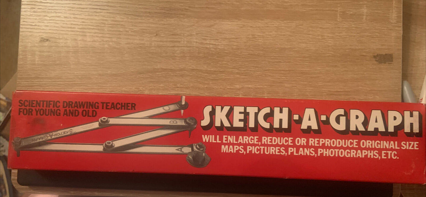 Vintage 1960’s Original Sketch A Graph In Box Scientific Drawing Teacher NEW NOS