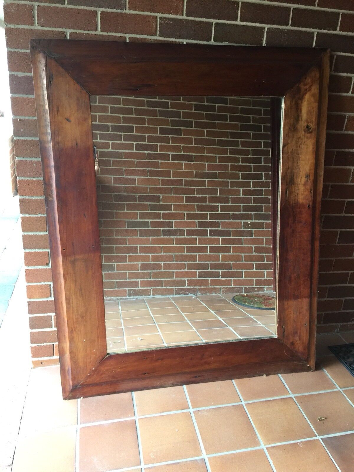 Vintage Baltic Pine MIRROR Framed Rustic Reclaimed Boards Wall Mount 160x130cm