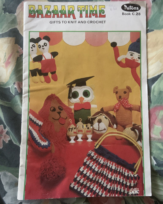 Vintage Patons Book C 27 Bazaar Time Gifts To Knit and Crochet Vintage Patterns