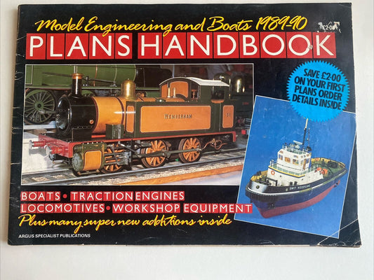 Vintage Model Engineering and Boats 1989 Plans Handbook PB