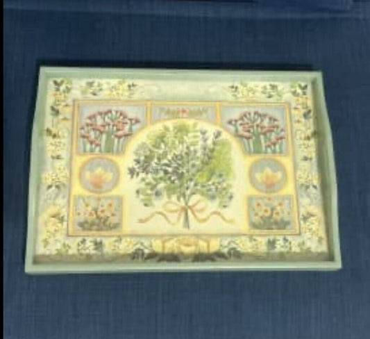 Vintage Serving Tray Table Bed Snack Food Breakfast Dinner Display Floral Decor