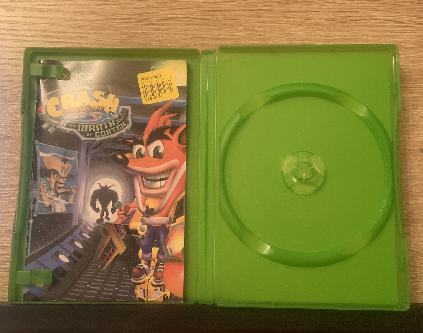 XBOX EMPTY CASE CRASH BANDICOOT Wrath of Cortex Game Classic + BOOKLET No Disc