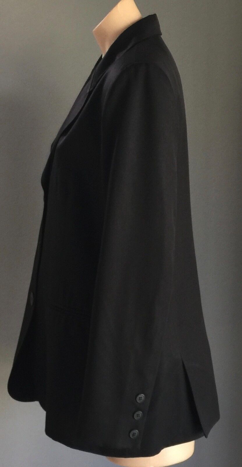 CHARLIE BROWN Blazer Black Single Breasted Jacket Ladies Size 12 Classic