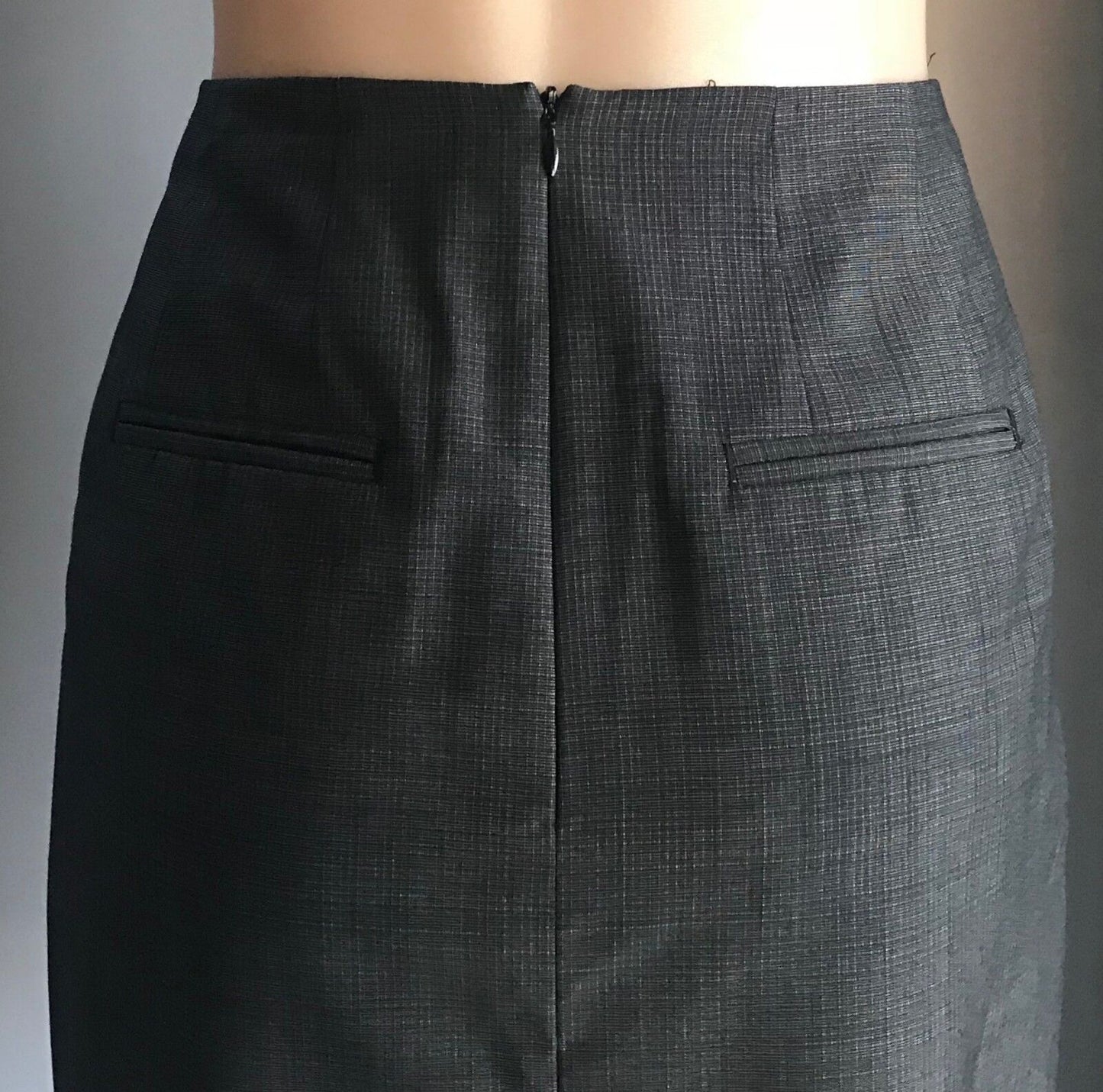 COUNTRY ROAD Skirt Australia Straight Pencil Grey White Black Check Size 10 New