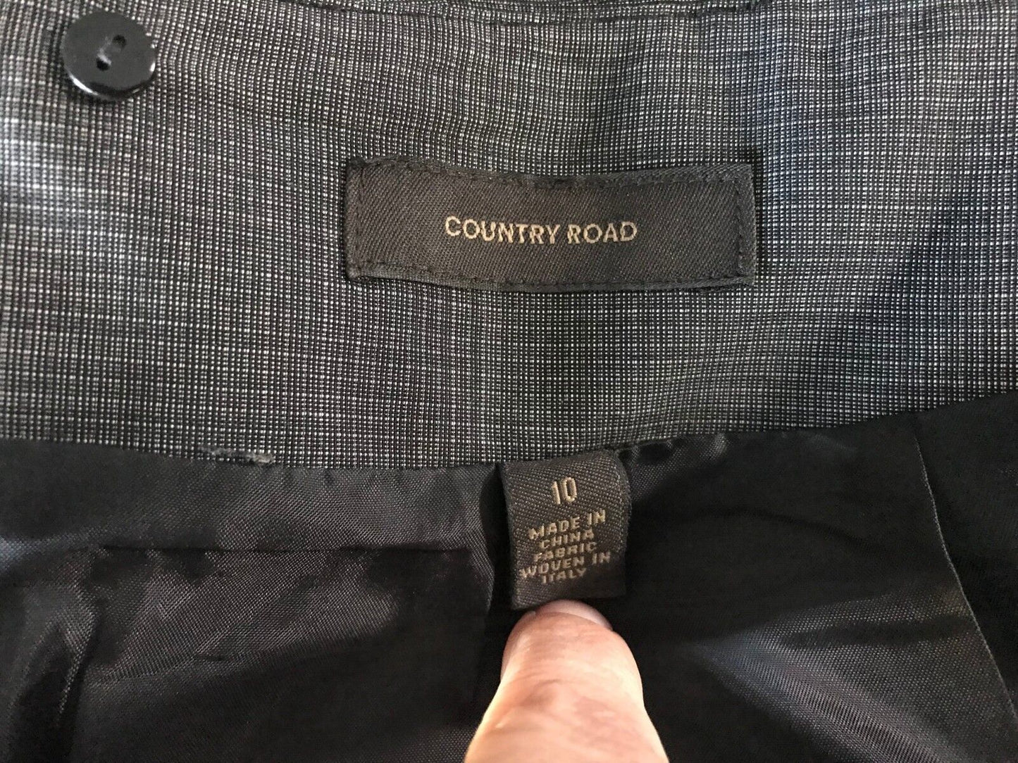 COUNTRY ROAD Skirt Australia Straight Pencil Grey White Black Check Size 10 New