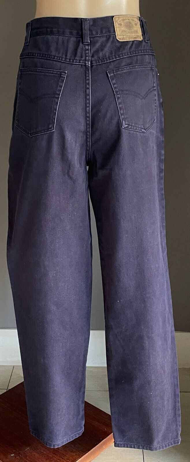 Size 12 Jeans NOW Authentic Denim Tag Navy Blue High Waist Straight Leg Ladies