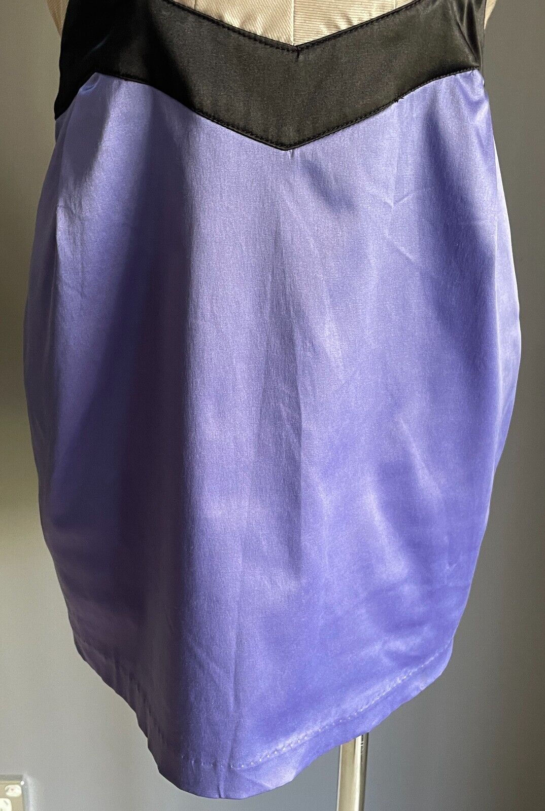 LADAKH Strapless Mini Dress Beige Black Purple Spaghetti Straps Size 12 NEW