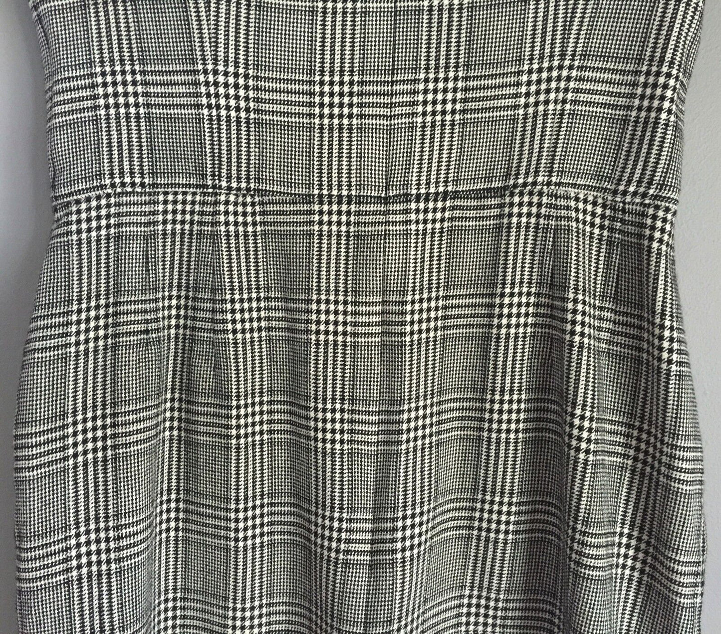Strapless Dress ESCADA Check Plaid Fabric Pockets Size 38 AU 10 Genuine Vintage