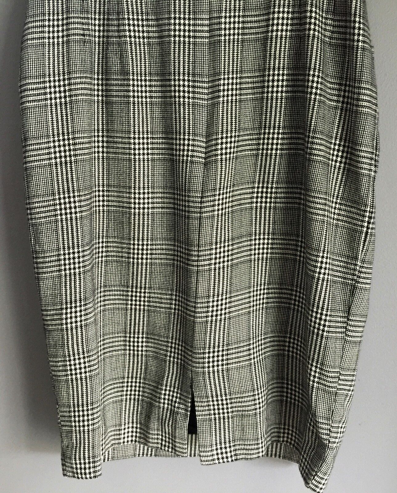 Strapless Dress ESCADA Check Plaid Fabric Pockets Size 38 AU 10 Genuine Vintage