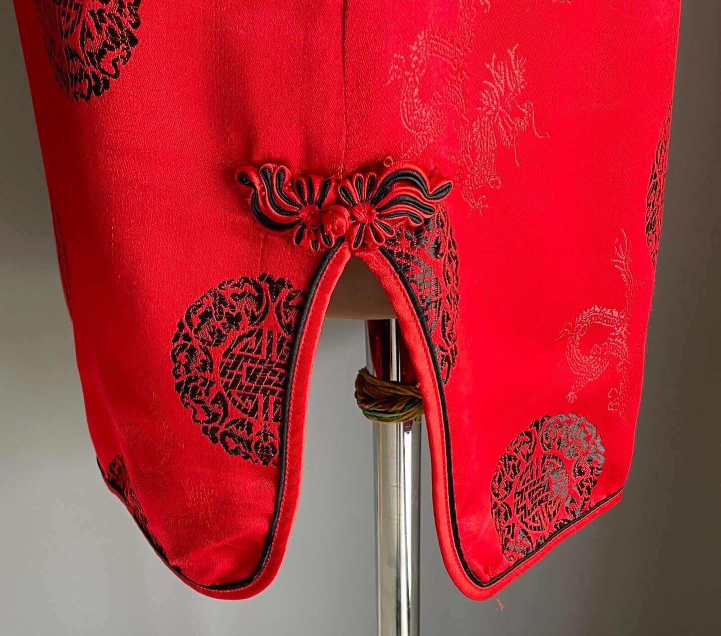Thao Fashion Cheongsam Traditional Chinese Style Dress Qipao Red Black Size 12