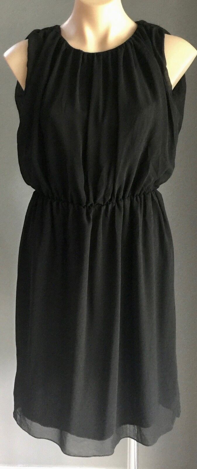 SUBTLETY Dress Black Sleeveless Elastic Waist Size 12 Smart Casual Party NEW