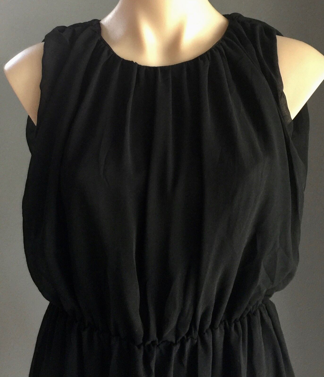 SUBTLETY Dress Black Sleeveless Elastic Waist Size 12 Smart Casual Party NEW