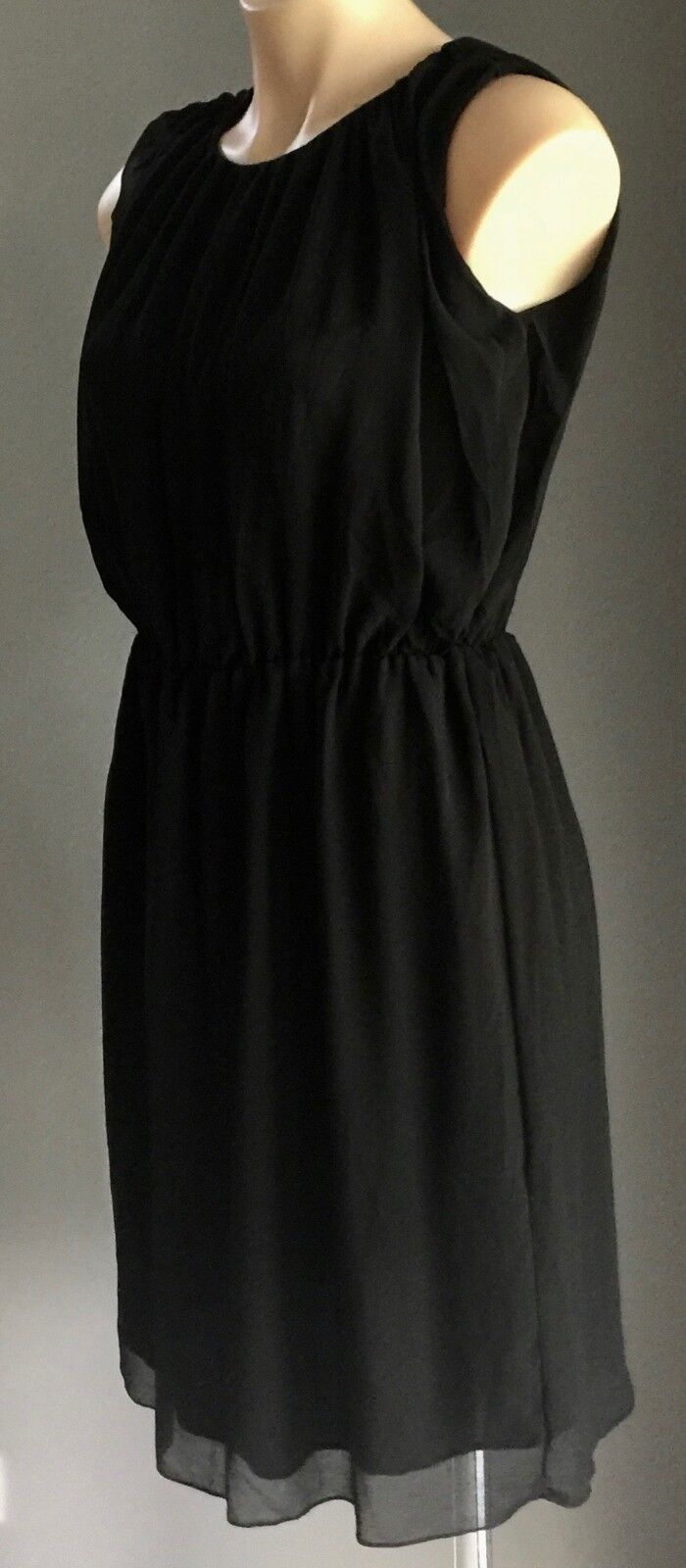 SUBTLETY Dress Black Sleeveless Elastic Waist Size 12 Smart Casual Party NEW