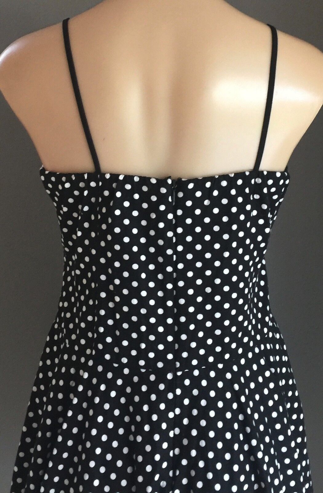 MISS ANNE Dress Black & White Polka Dot PinUp Ladies Size 10 12 NEW 1950's Look