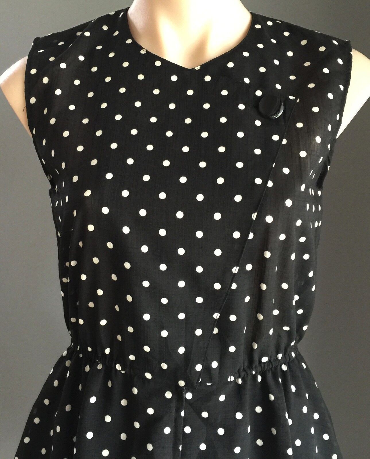 GRADE  Dress Black & White Polka Dot Skater Ladies Size 8 10 1950s Style