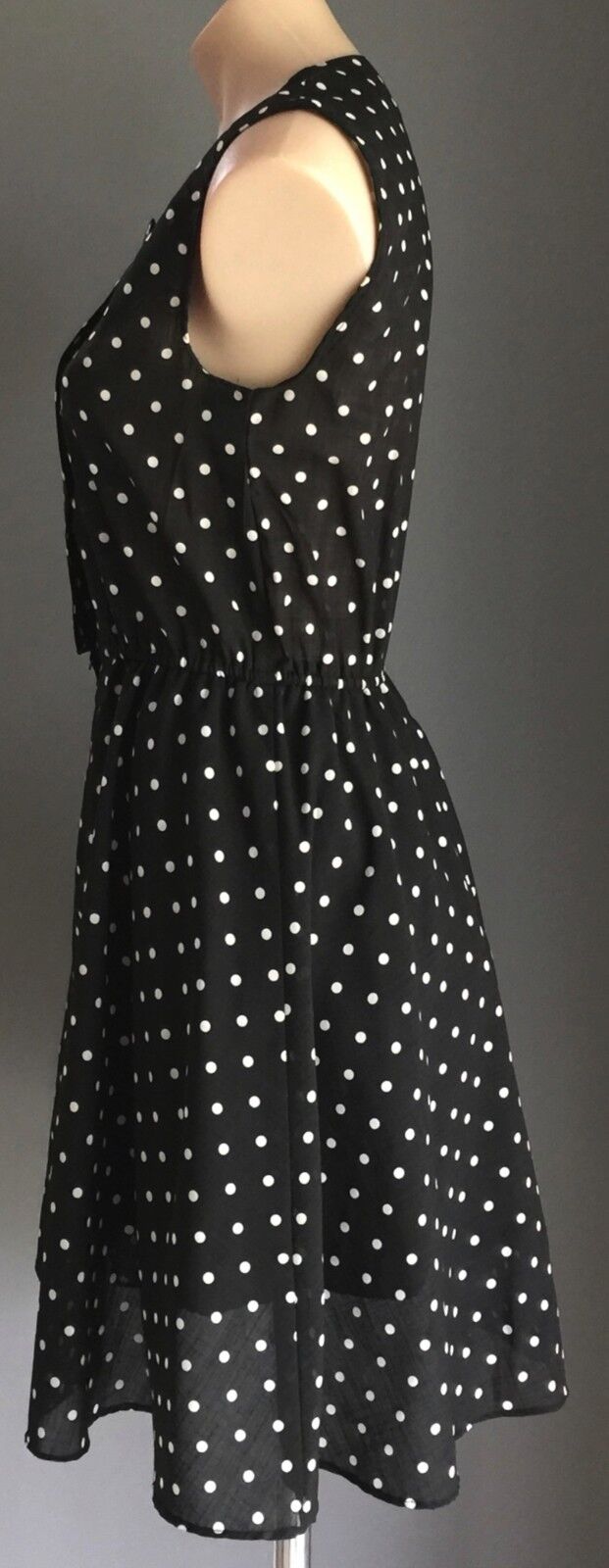 GRADE  Dress Black & White Polka Dot Skater Ladies Size 8 10 1950s Style