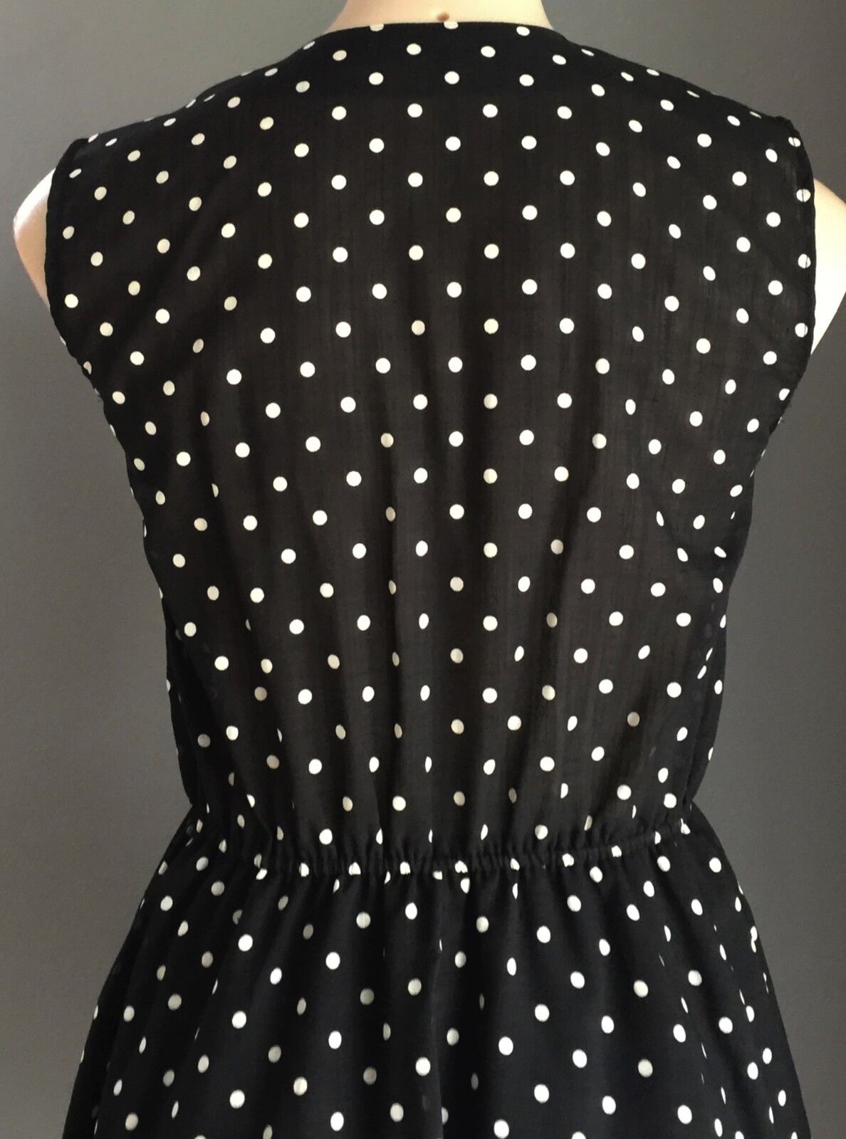 GRADE  Dress Black & White Polka Dot Skater Ladies Size 8 10 1950s Style
