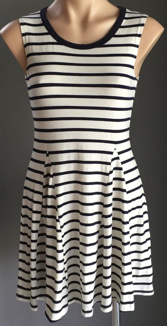 BLESS BY TOMO TOM'S Dress Navy & White Stripe Skater Ladies Size 10