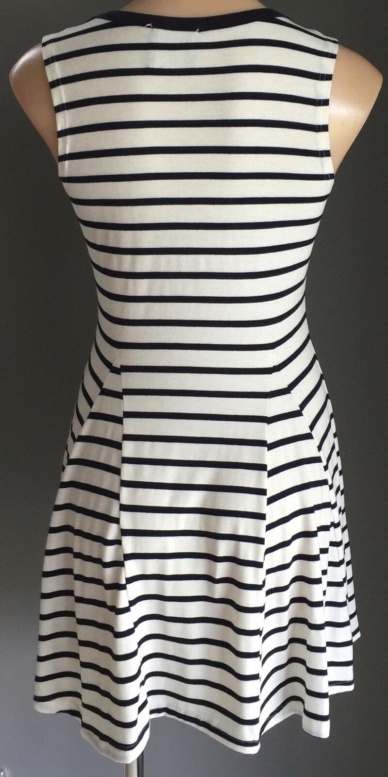BLESS BY TOMO TOM'S Dress Navy & White Stripe Skater Ladies Size 10