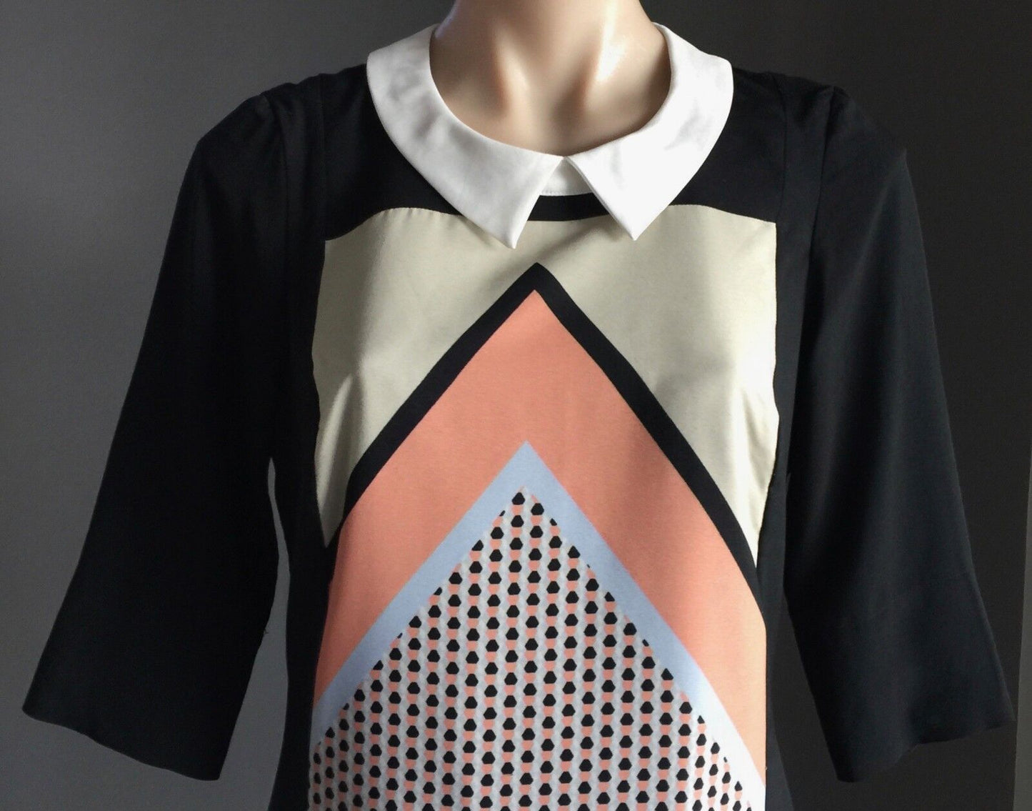 LIMITED COLLECTION Dress 3/4 Sleeve Multi Colour Print Shift Ladies Size 10 NEW
